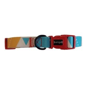 Medium Dog Collar By PANGDI Pet Clasp Adjustable Colorful Funky Artistic Print